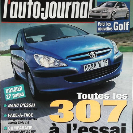 Peugeot 307 im Test - L'auto journal - Nr. 567 - 2001 - Zeitschriftentest - Auto