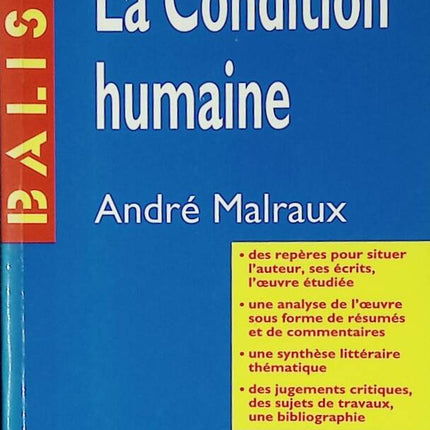 La condition humaine - André Malraux - livre