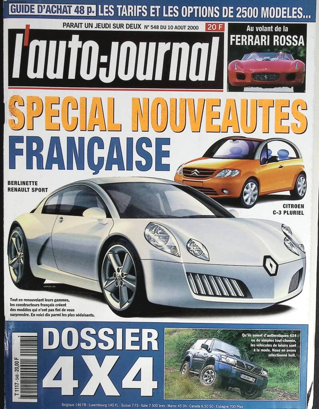 Special French news - L'auto journal - n° 548 - 2000 - magazine review - car