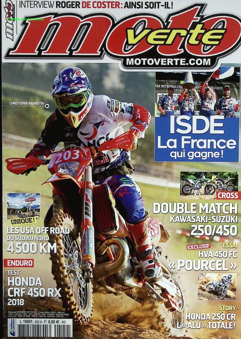 Honda CRF 450 RX - Moto verte - n° 522 - 2017 - revue magazine -Moto