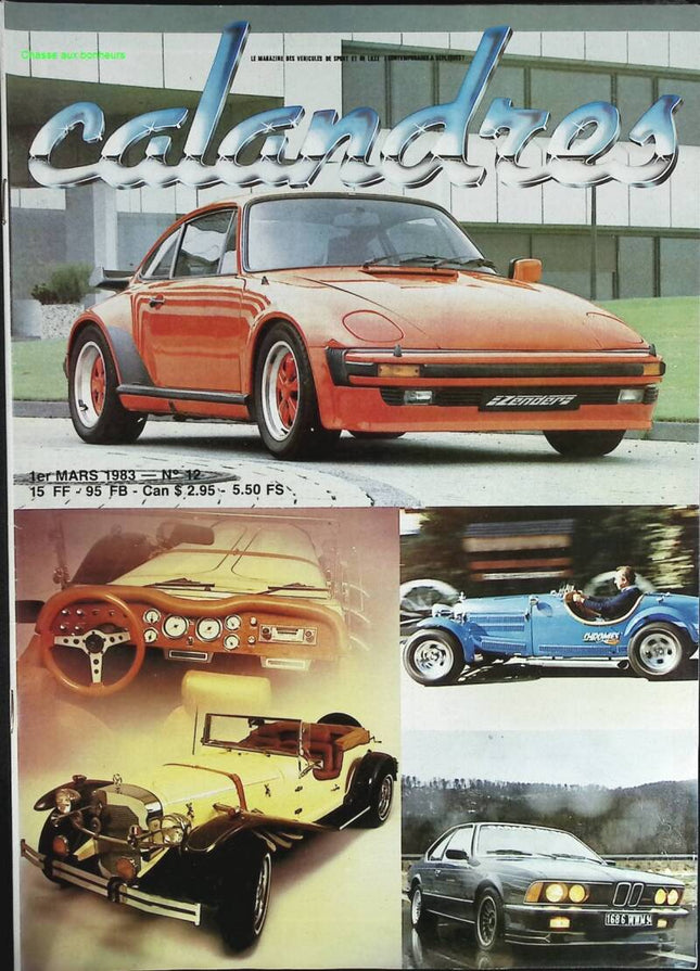 Calandres - n° 12 - 1983 - revue magazine - voiture