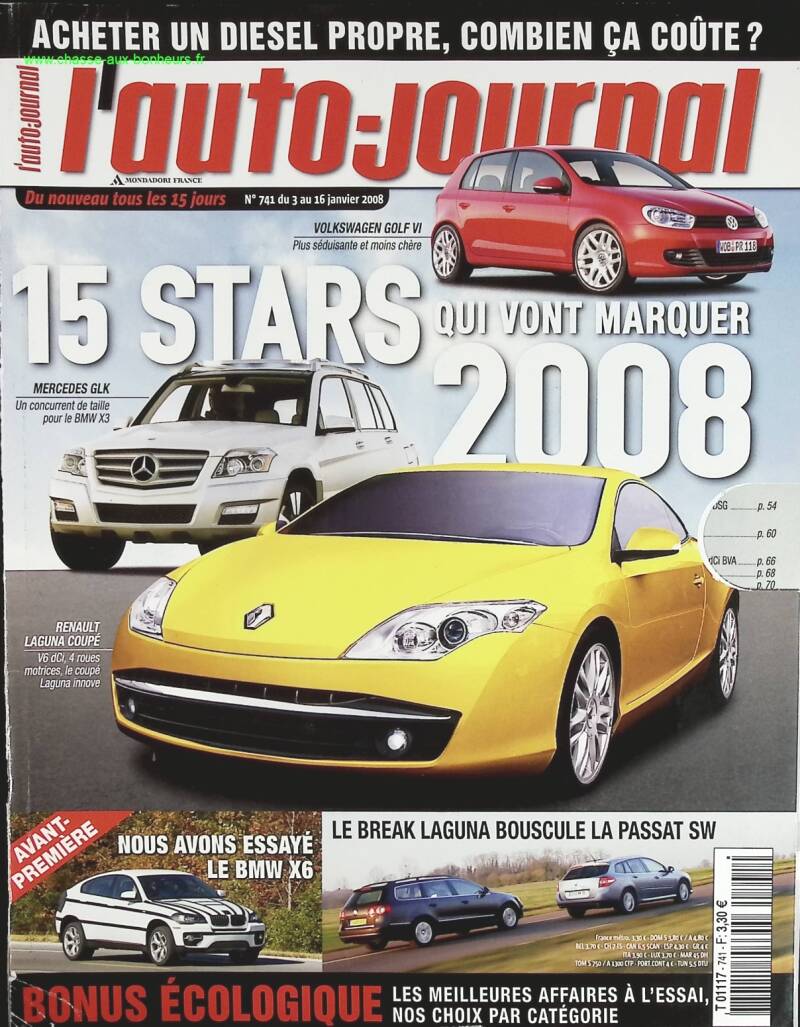 15 Sterne 2008 - L'auto journal - Nr. 741 - 2008 - Zeitschriftenkritik - Auto