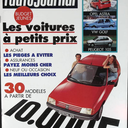 Les voitures à petits prix - L'auto journal - n° 10 - 1991 - revue magazine - voiture