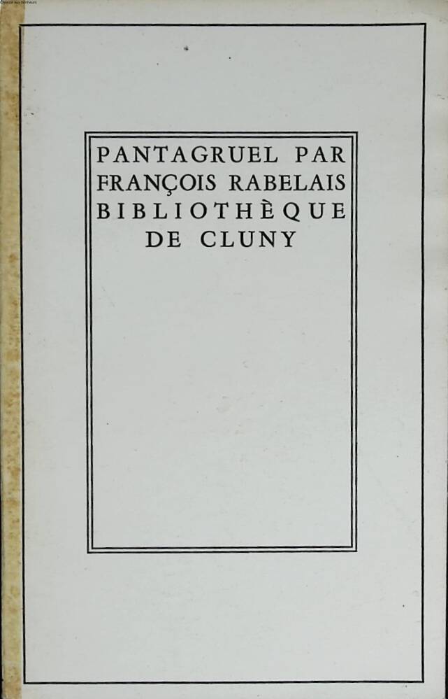 Pantagruel Library of Cluny - François Rabelais - 1959 - book