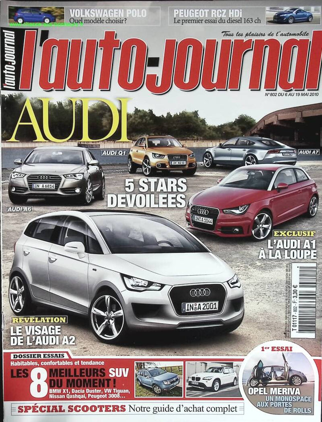 Audi 5 stars dévoilées - L'auto journal - n° 802 - 2010 - revue magazine - voiture