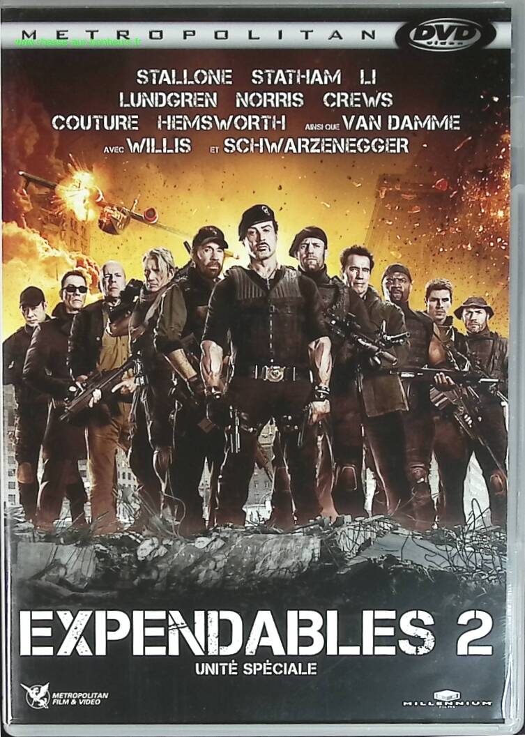 Expendables 2 - Sylvester Stallone, Jason Statham, Schwarzenegger - Willis - Vandamme - action DVD