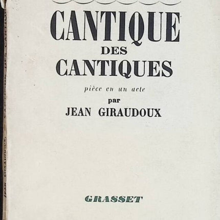 Song of Songs - Jean Giraudoux - book