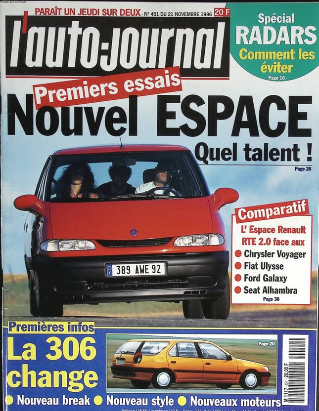 New Space What Talent - L'auto journal - n° 451 - 1996 - magazine review - car