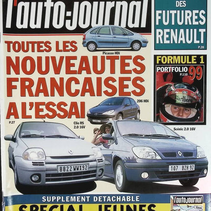 Toutes les nouveautés française a l'essai - L'auto journal - n° 530 - 1999 - revue magazine - voiture