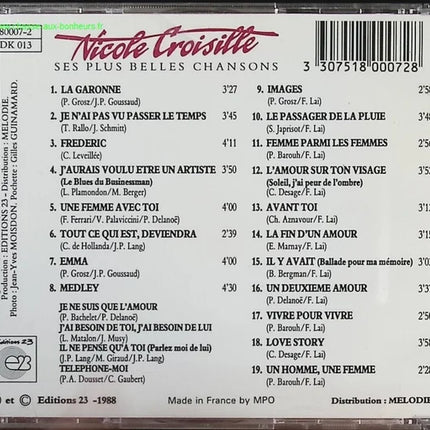 Her Most Beautiful Songs - Nicole Croisille - CD