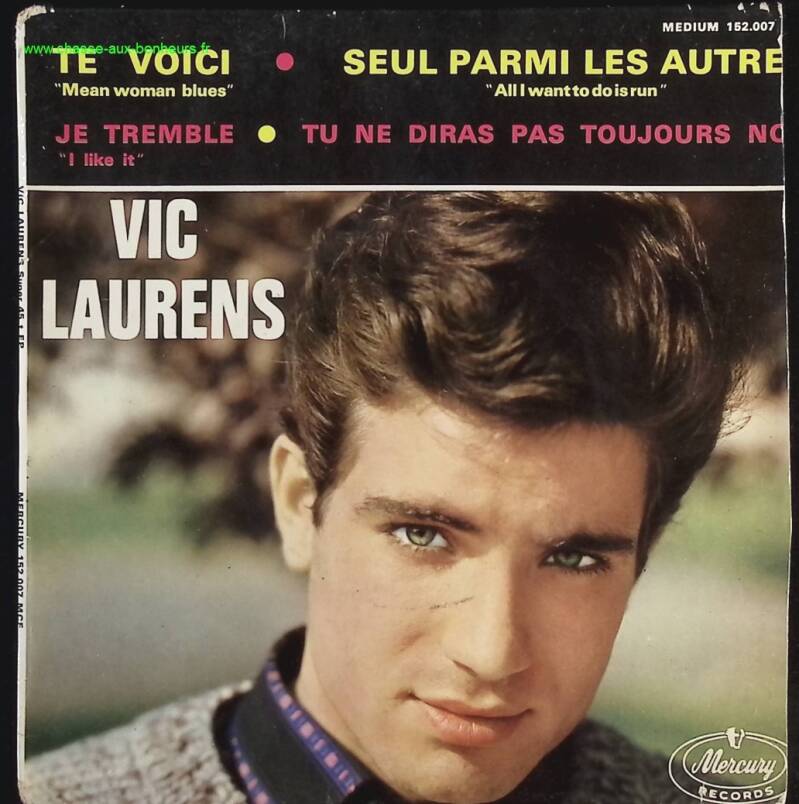 Te voici - Vic Laurens - disque vinyle 45 tours