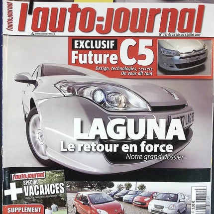 Laguna returns in force - L'auto journal - n° 727 - 2007 - magazine review - car