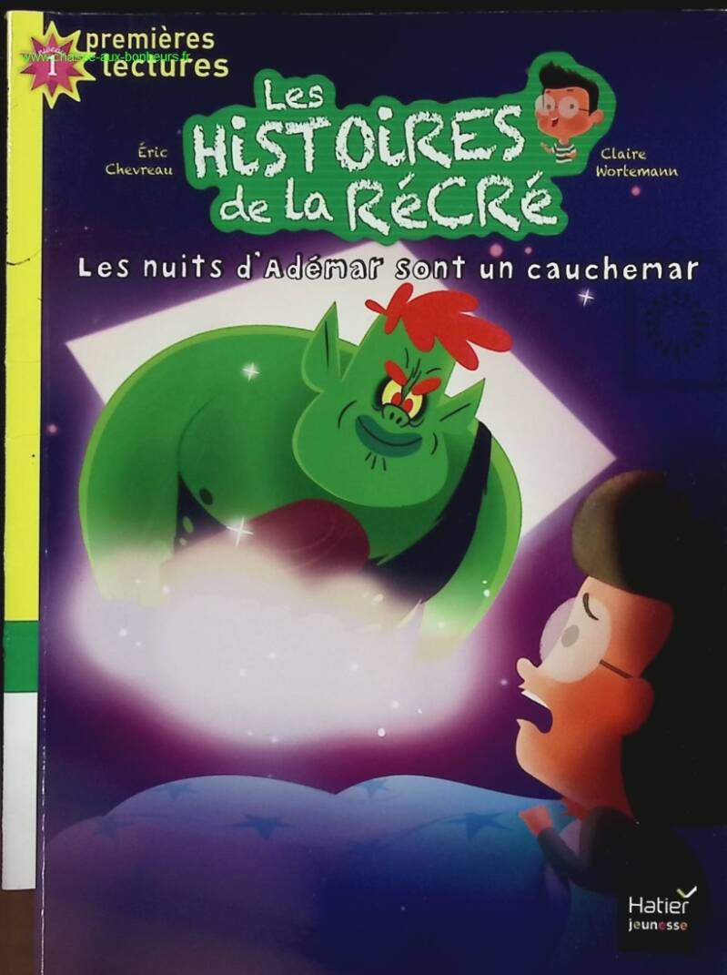 Playtime Stories - Adémar's Nights Are a Nightmare GS/CP 5/6 years old - Éric Chevreau, Claire Wortemann - book