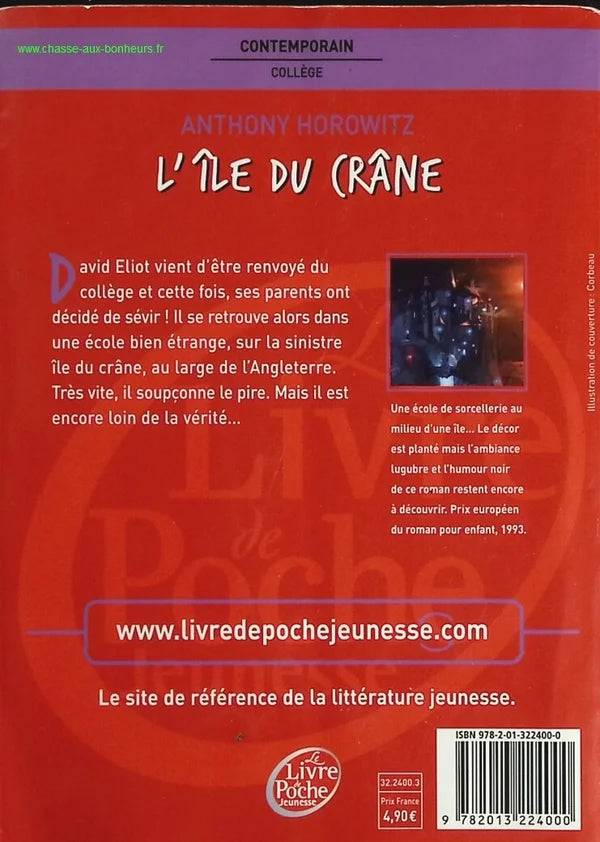 David Eliot - Tome 1 - L'île du crâne - Anthony Horowitz - Livre