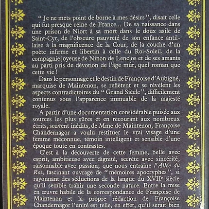 L'Allée du roi - Françoise Chandernagor - livre