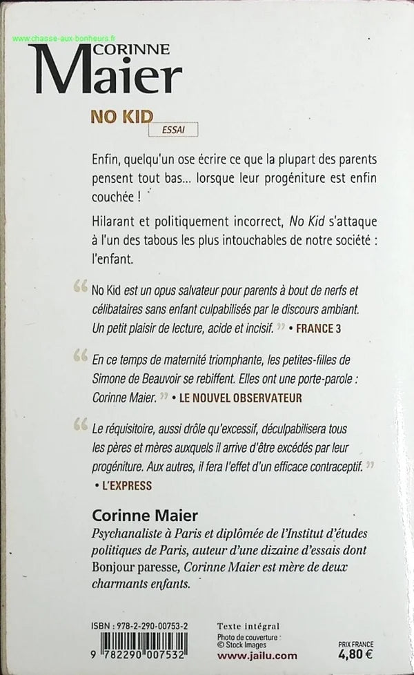 No Kid - Forty Reasons Not to Have Children - Corinne Maier - book