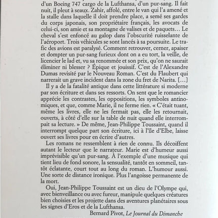La Vérité sur Marie - Jean-Philippe Toussaint - livre