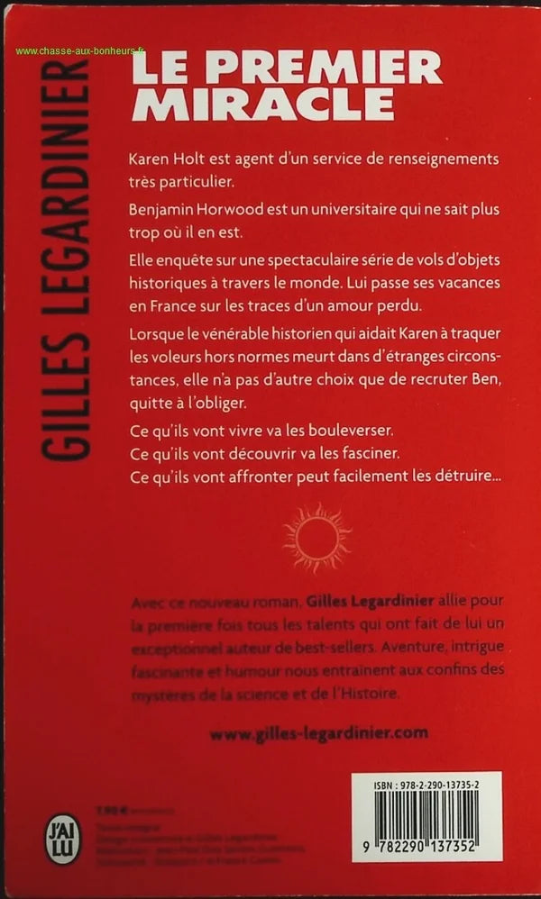 The First Miracle - Gilles Legardinier - book
