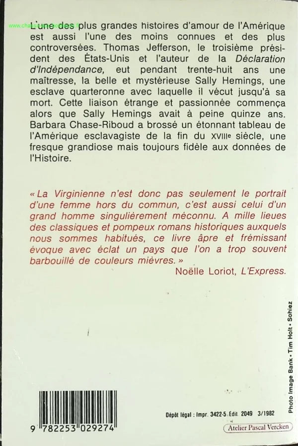 The Virginian - Barbara Chase-Riboud - book