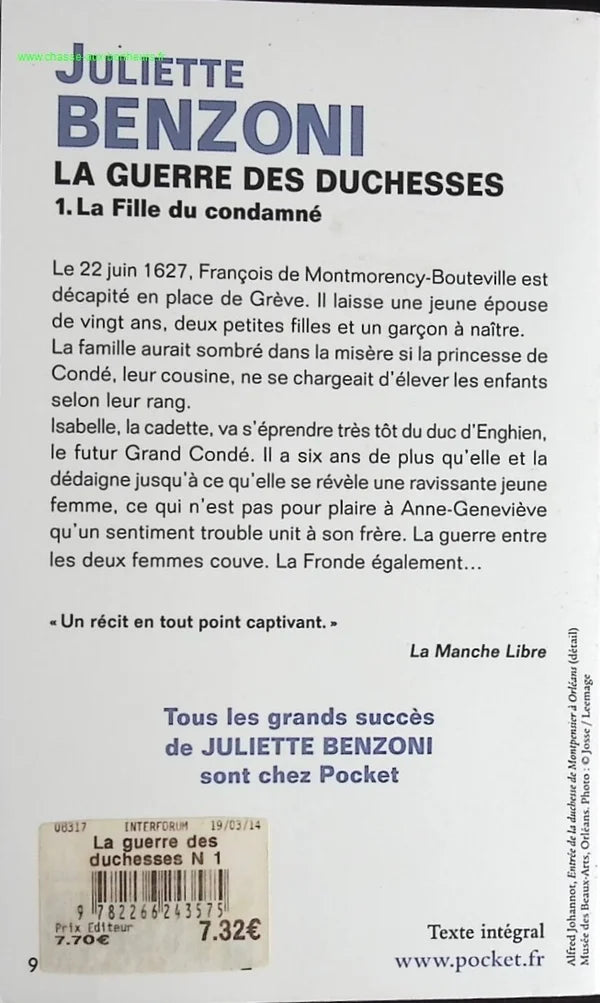The War of the Duchesses - Volume 1 - The Condemned Man's Daughter - Juliette Benzoni - book