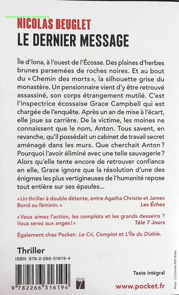 The Last Message - Nicolas Beuglet - Book