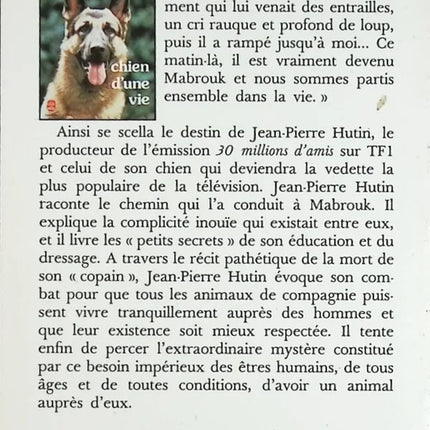 Mabrouk Chien D'Une Vie - Jean-Pierre Hutin - livre