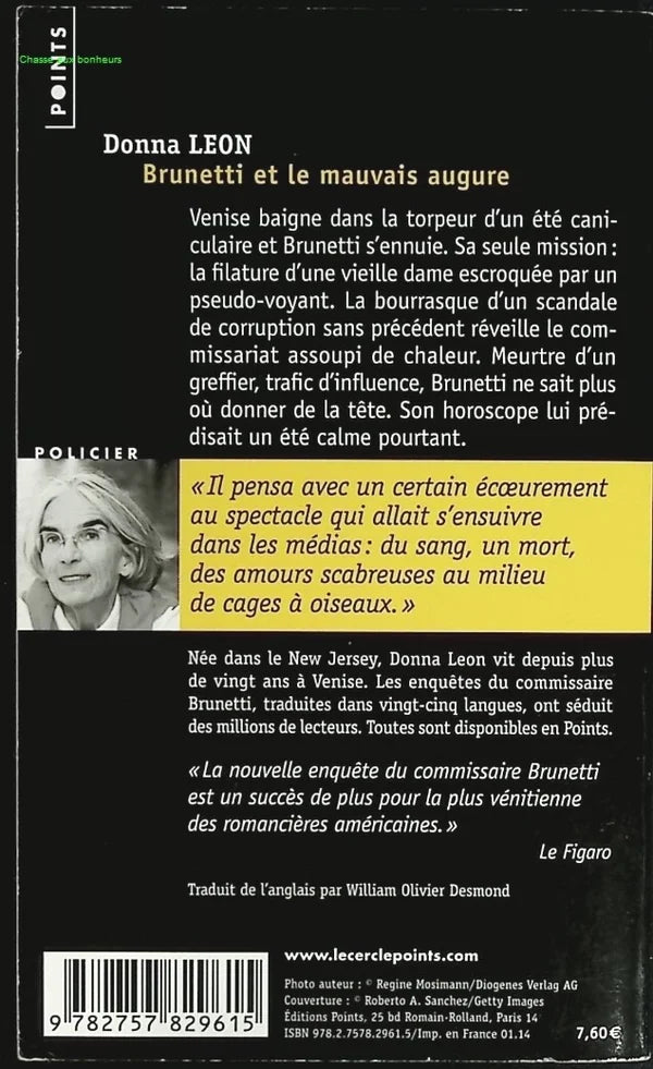 Brunetti et le mauvais augure - Donna Leon - 2014 - livre