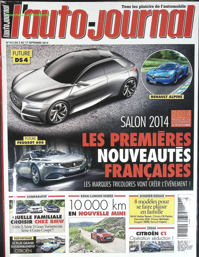 Salon 2014 - L'auto journal - n° 915 - 2014 - revue magazine - voiture