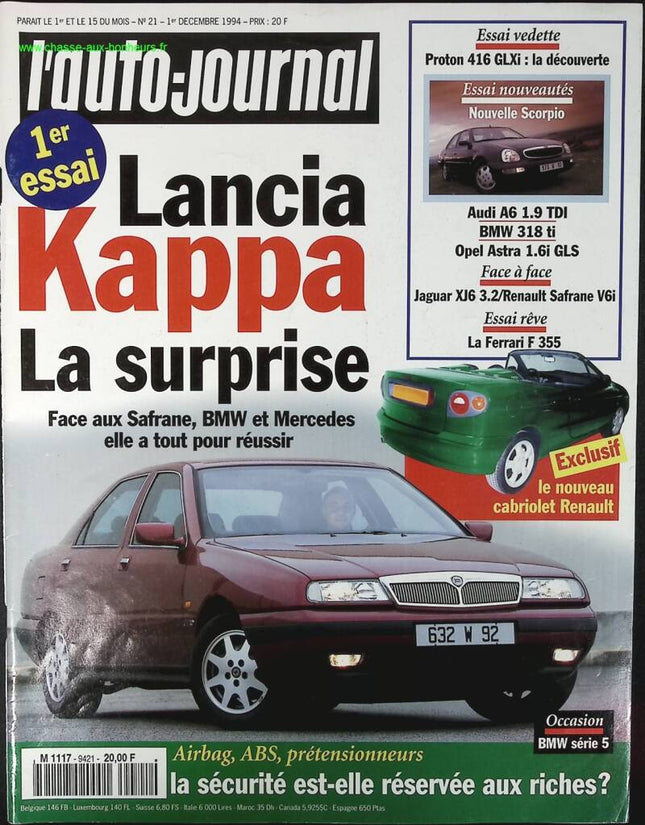 Lancia Kappa - L'auto journal - n° 21 - 1994 - magazine review - car