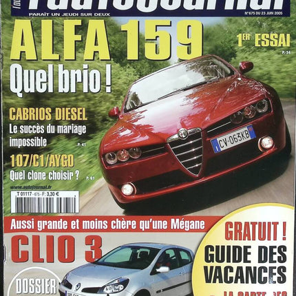 Alfa 159 - L'auto journal - n° 675 - 2005 - Zeitschriftenbericht - Auto