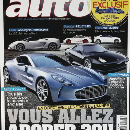 Aston One 77 Lamborghini - Sport auto - n° 588 - 2011 - magazine review - car