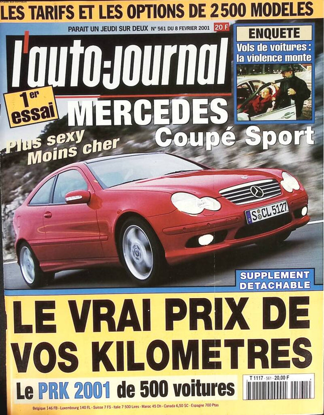 Mercedes sports coupes - L'auto journal - n° 561 - 2001 - magazine review - car
