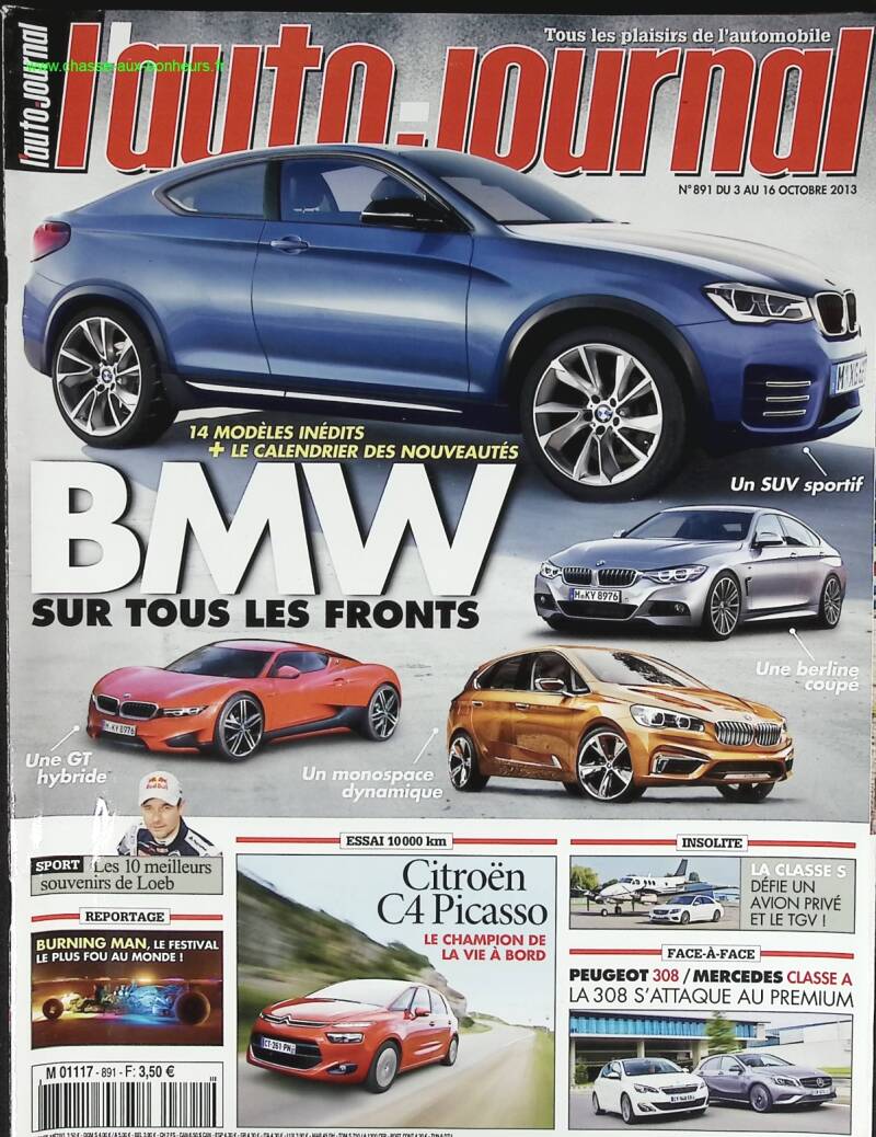 BMW sur tous les fronts - L'auto journal - n° 891 - 2013 - revue magazine - voiture