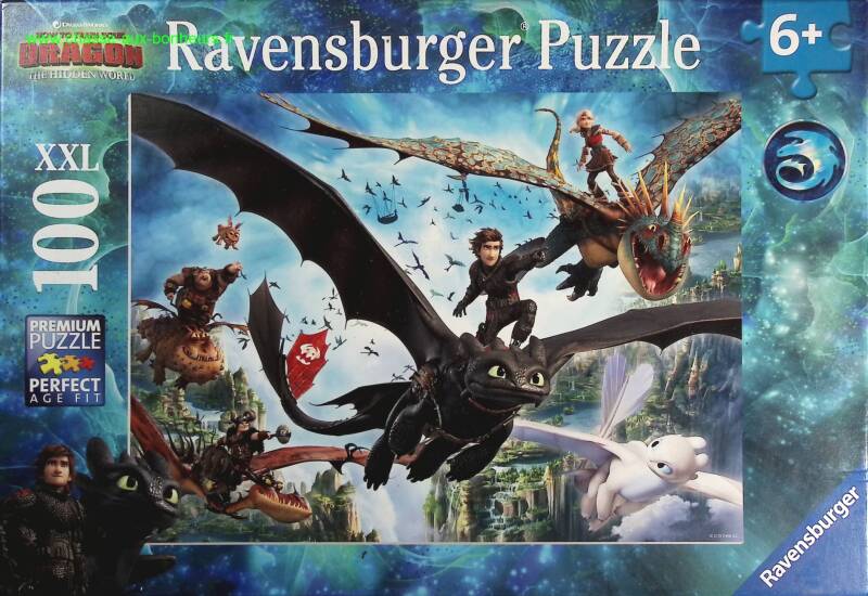 Puzzle Enfant - Puzzle 100 p XXL - Le Monde caché - Dragons 3 - jeu de société