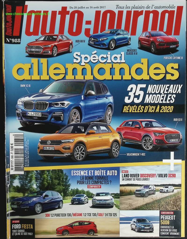 Spécial Allemandes - L'auto journal - n° 988 - 2017 - revue magazine - voiture