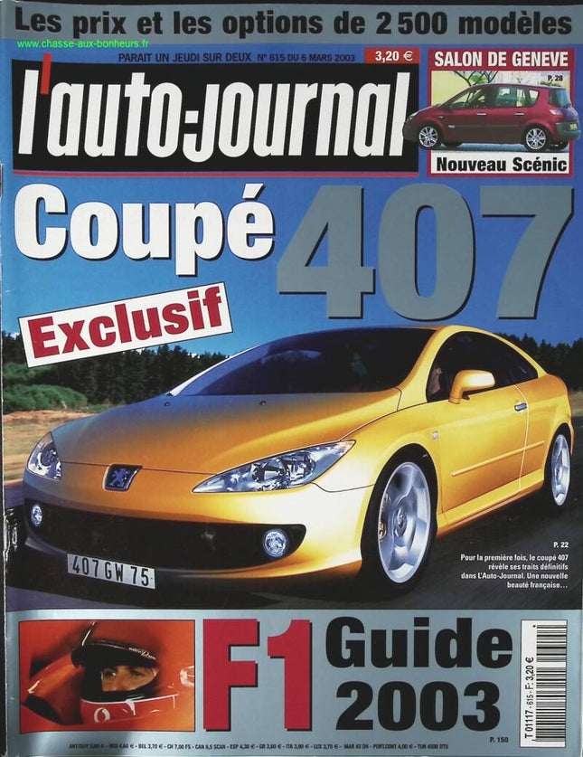 Peugeot 407 Coupé - L'auto Journal - Nr. 615 - 2003 - Zeitschriftenrezension - Auto
