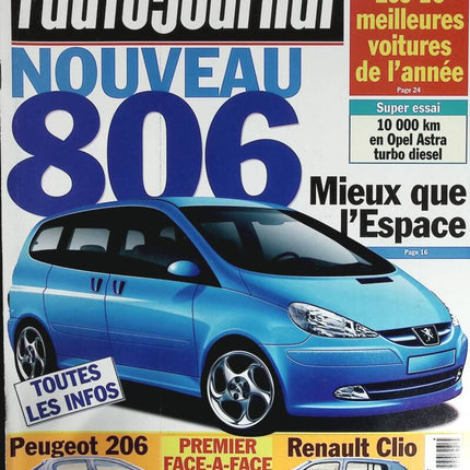 New Peugeot 806 - L'auto journal - n° 493 - 1998 - magazine review - car