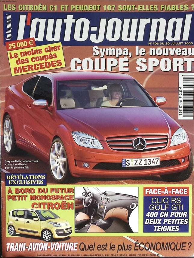Mercedes sports coupe - L'auto journal - n° 703 - 2006 - magazine review - car