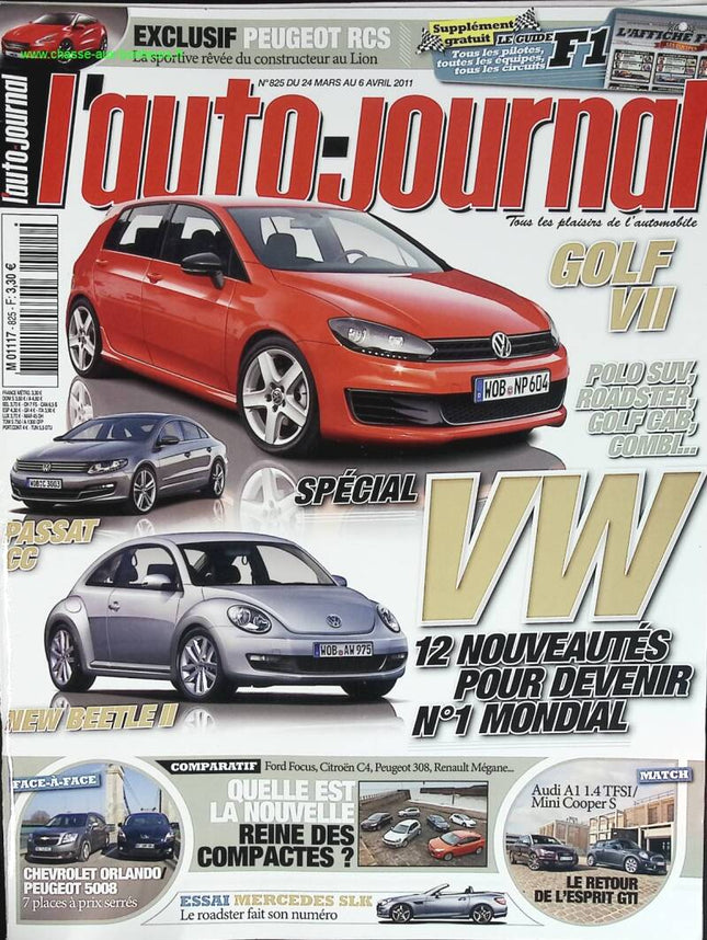 Spécial Volkswagen - L'auto journal - n° 825 - 2011 - revue magazine - voiture