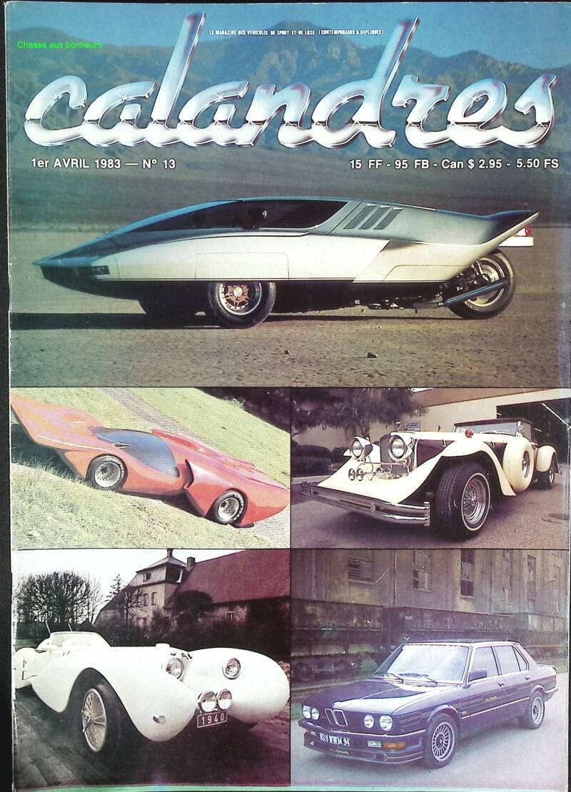 Calandres - n° 13 - 1983 - revue magazine - voiture