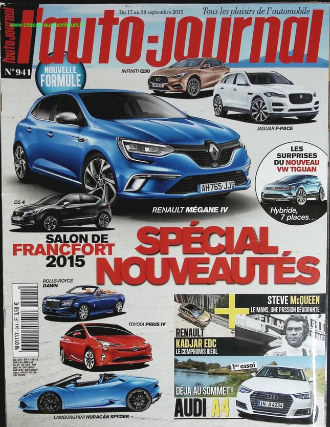 Spécial nouveautés - L'auto journal - n° 941 - 2015 - revue magazine - voiture