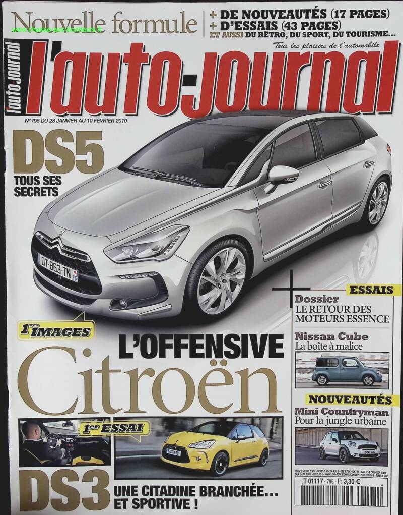 Citroën DS 5 - L'auto journal - n° 795 - 2010 - revue magazine - voiture