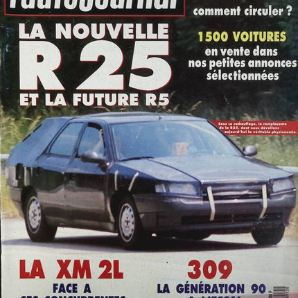 La nouvelle Renault 25 et la future R5 - L'auto journal - n° 12 - 1989 - revue magazine - voiture