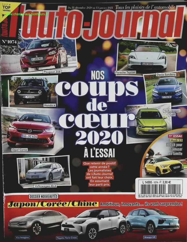 Nos coups de coeur 2020 - L'auto journal - n° 1074 - 2021 - revue magazine - voiture