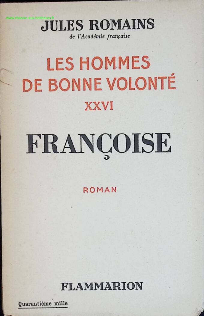 Françoise Men of Good Will - Jules Romains - book