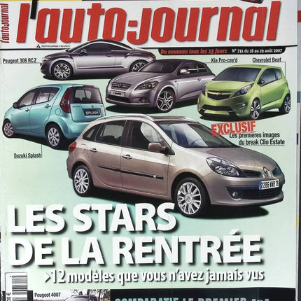 Les stars de la rentrée - L'auto journal - n° 731 - 2007 - revue magazine - voiture