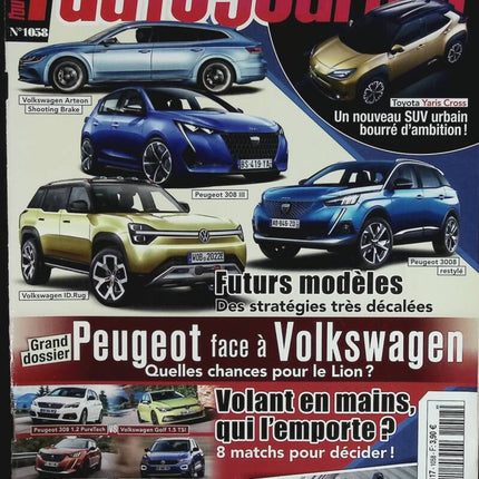 Peugeot face à Volkswagen - L'auto journal - n° 1058 - 2020 - revue magazine - voiture