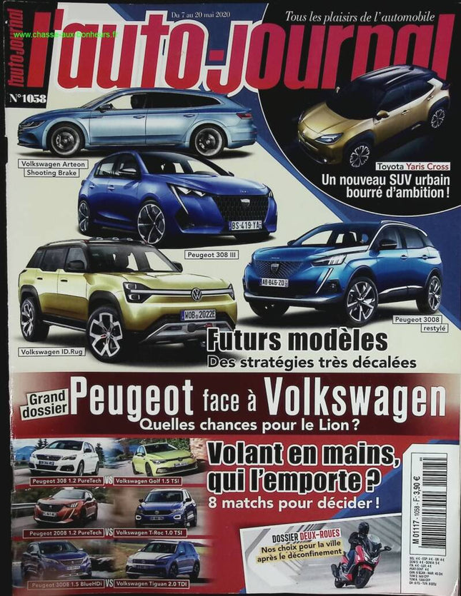 Peugeot face à Volkswagen - L'auto journal - n° 1058 - 2020 - revue magazine - voiture