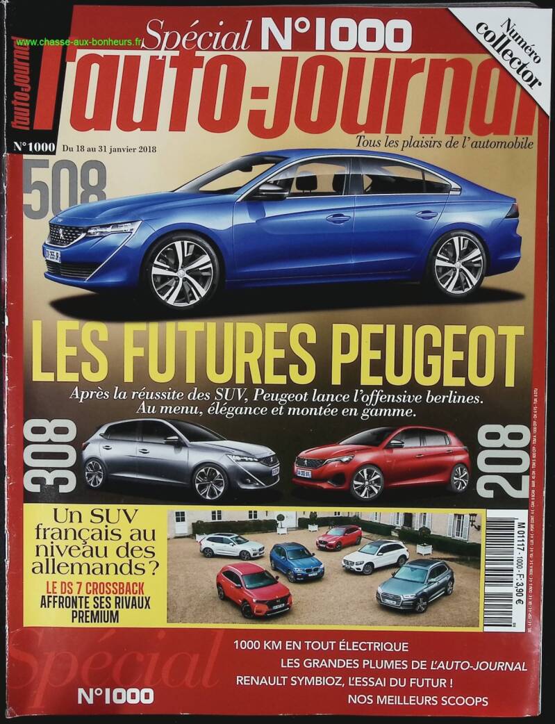 Futures Peugeot - L'auto journal - n° 1000 - 2018 - revue magazine - voiture