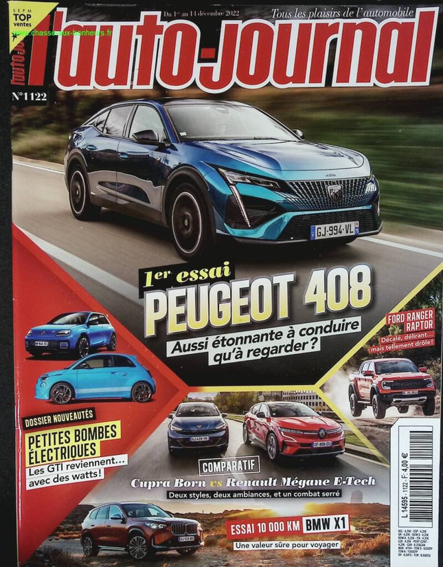Peugeot 408 - L'auto journal - n° 1122 - 2022 - revue magazine - voiture